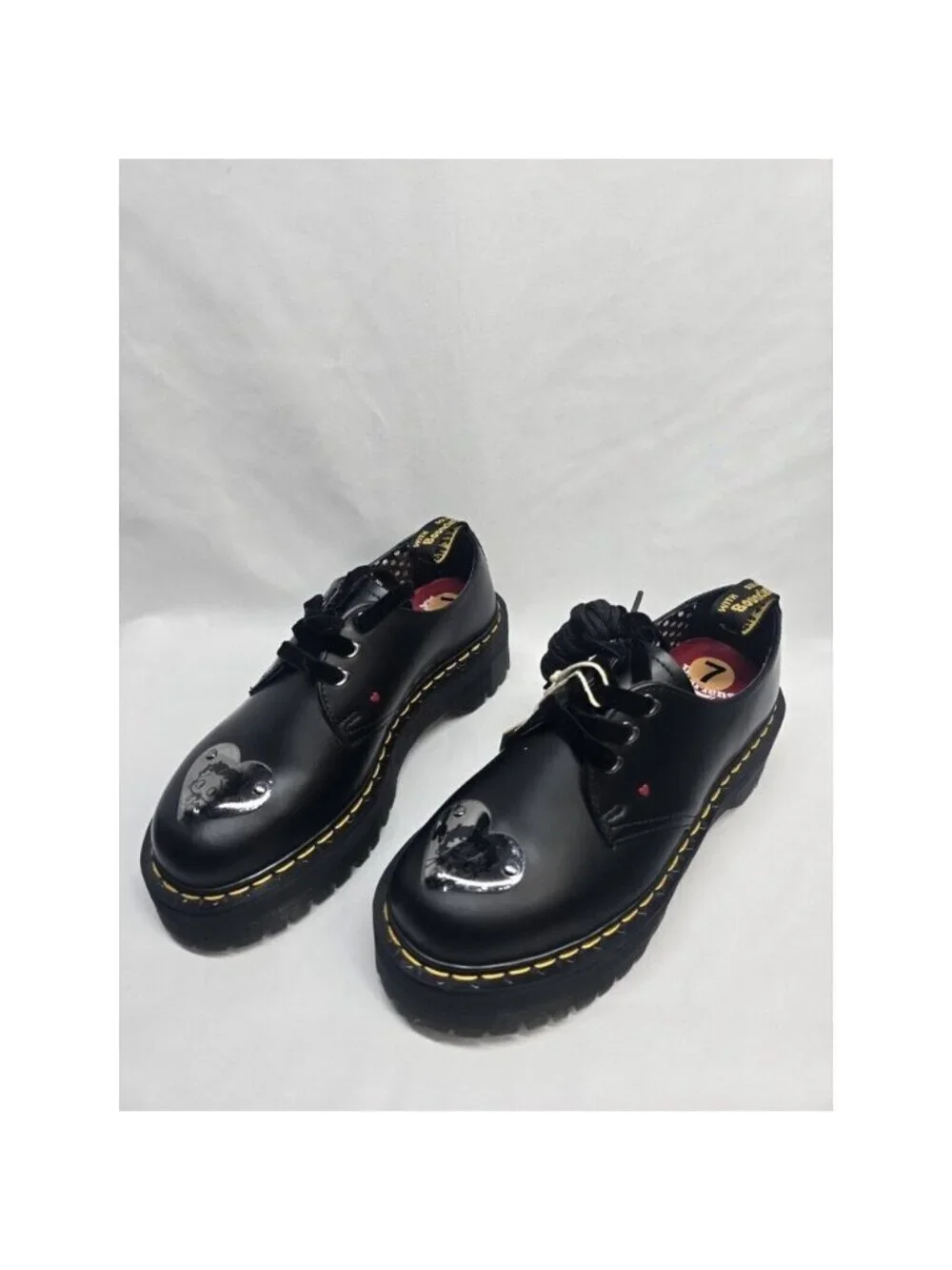 Dr.Martens Betty boop 1461 Quad Platform UK 5 Womens USA SIZE 7- New Without Box